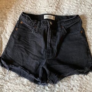Abercrombie & Fitch black jean shorts